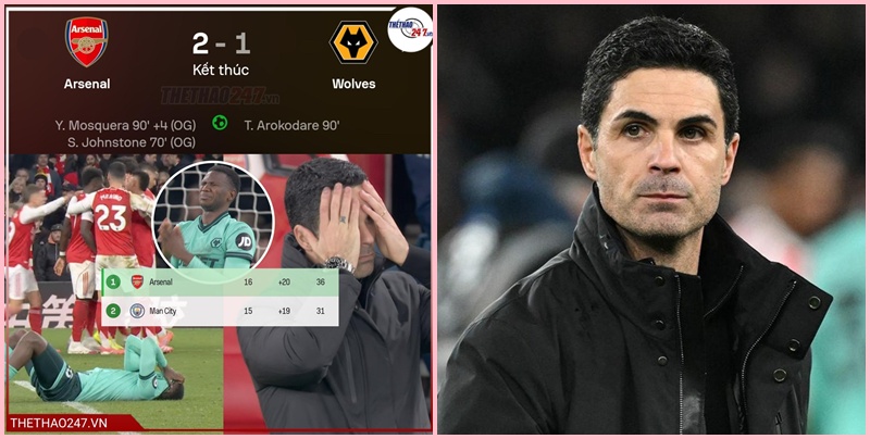 Areta điên tiết vi chiến thắng của Arsenal trước đội bét bảng