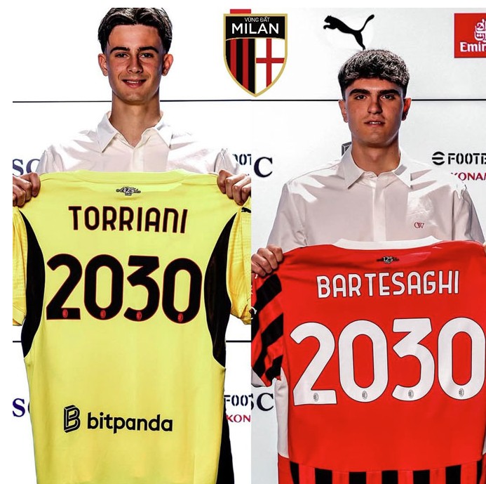 2 tài năng trẻ của Milan đang trong tầm ngắm của Arsenal