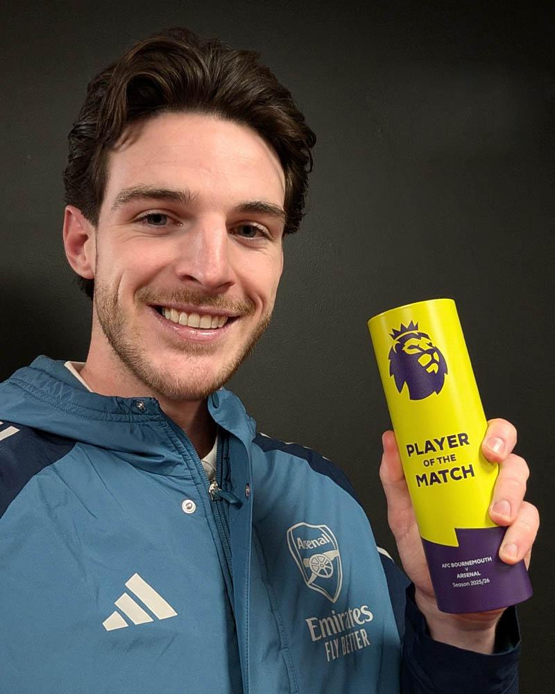 Rice xứng đáng với giải Cầu thủ hay nhất trận